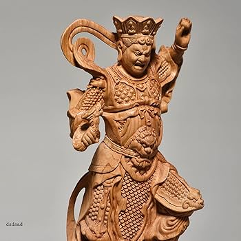 高級天然木彫り 置物 開運 仏像 四天王屏風 風水 置物 Amazon｜木彫りの仏像【四天王：多聞天 · 広目天 · 増長天